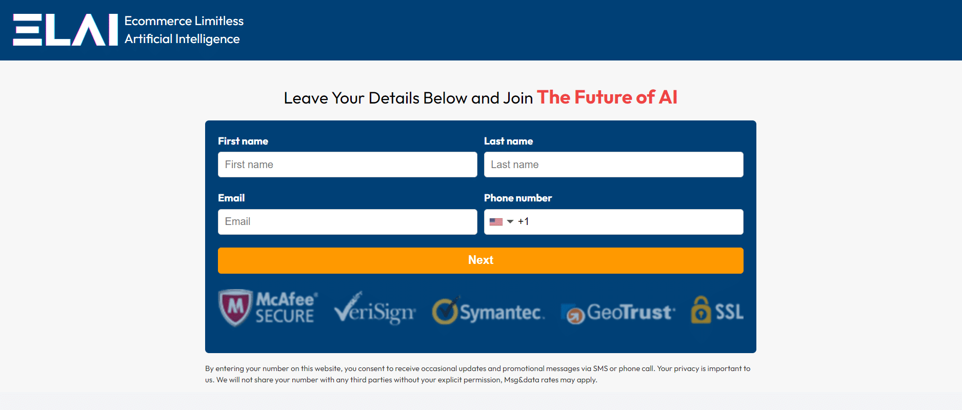 Ecommerce Limitless Artificial Intelligence form