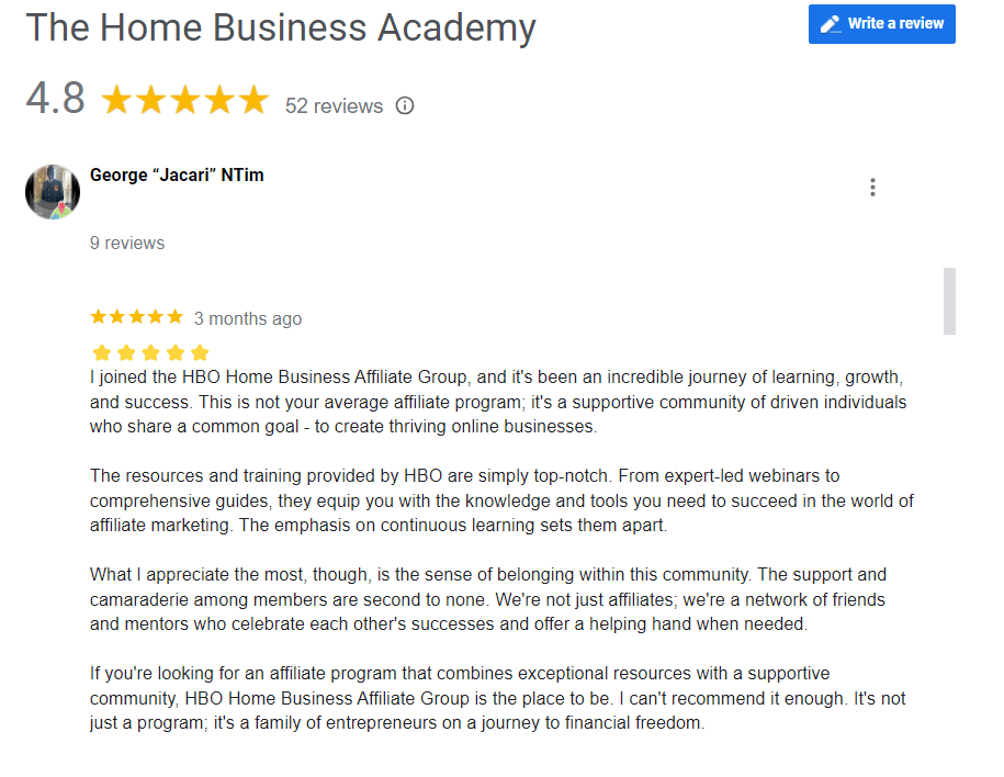 The all in one business google reviewed